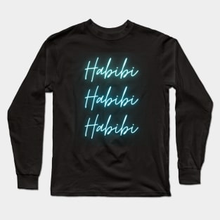 3x Habibi Blue Long Sleeve T-Shirt